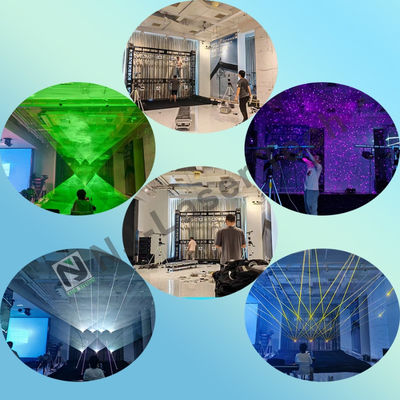 AC100-240V τάση και πράσινο λέιζερ χρώμα Laser Show με υλικό SS304