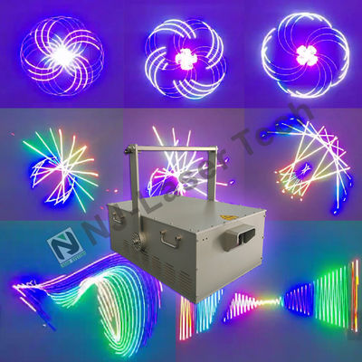 Προσαρμόσιμο 10W πλήρες χρώμα 3D Animation Laser Show Projector εξοικονόμηση ενέργειας