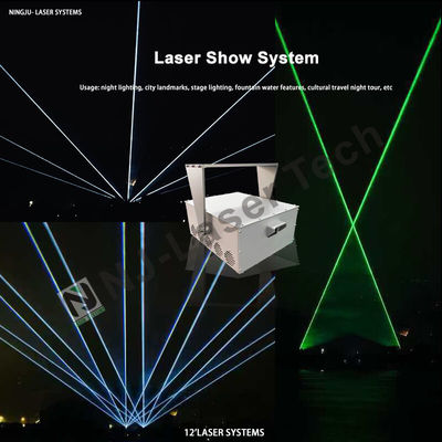Υψηλής απόδοσης RGB Brilliant Laser Show με Laser Color Green Προσαρμοσμένο