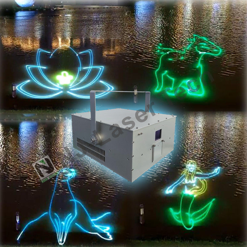 Προσαρμόσιμο 10W πλήρες χρώμα 3D Animation Laser Show Projector εξοικονόμηση ενέργειας