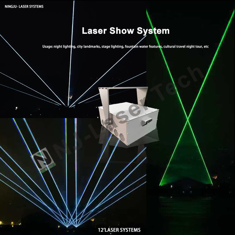 Υψηλής απόδοσης RGB Brilliant Laser Show με Laser Color Green Προσαρμοσμένο